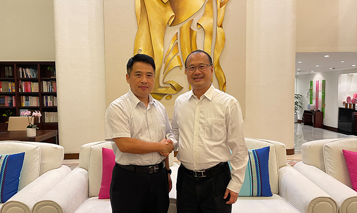 2021年6月，珠海市委副书记、市长黄志豪会见联盟主席蔡冠深