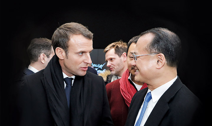 法国总统马克龙于2019、2023年两次访华时，均与联盟主席蔡冠深会面，探讨中法文化交流