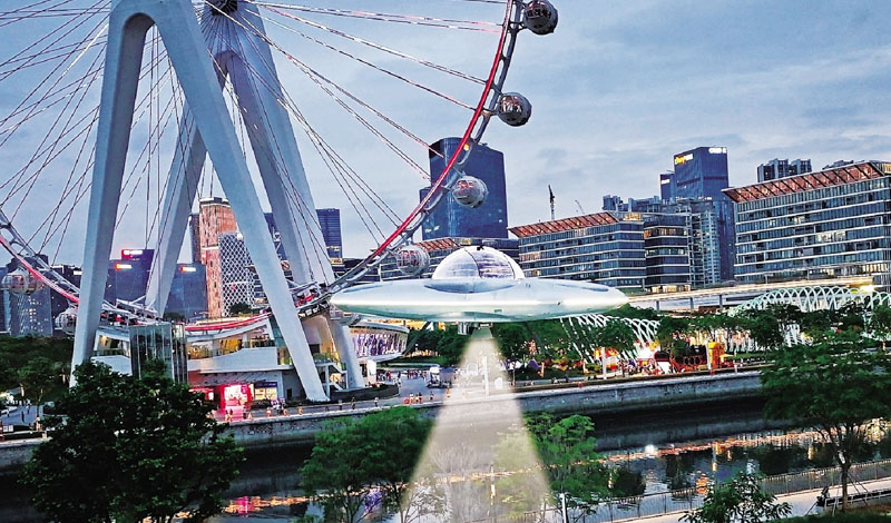 全球首款电动垂起 载人“飞碟”广东造