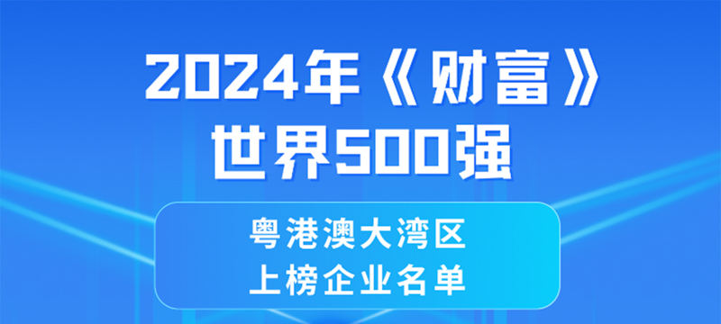 22家大湾区企业上榜2024年《财富》世界500强，最高排名第53名